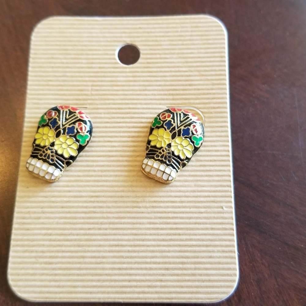Dia De Los Muertos Modcloth Colorful Post Earrings